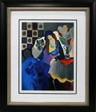 LOT#29  ITZCHAK TARKAY [AUSTRIA 1932-2012] SERIGRAPH, 2001, 23 1/4" X 12 1/2", "GABRIELLE", Signed lower right and numbered edition 27/380.  Framed and matted under glass.