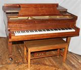 LOT#121  KRAKAUER BROS. NY BABY GRAND PIANO, W 57", L 62", With bench.