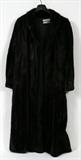 LOT#356  LADIES HUDSON DK RANCH MINK FULL LENGTH FUR COAT, Hudson Ladies Fur Salon Label.  Black Glama Original Label - Great Lakes Mink Association. # HB - 17718. Length approx. 48".