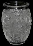 LOT#1009  LALIQUE CRYSTAL 'BAGATELLE' VASE, H 6 3/4", Signed "Lalique, France".