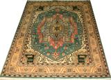 LOT#1064  TABRIZ PERSIAN RUG, 8' 7" X 6' 7"