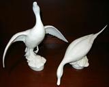 LOT#1087  ROYAL WORCESTER PINTAIL, WHITE MODELS, PAIR, H 7 1/2" &13"