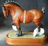 LOT#1088  DORIS LINDER ROYAL WORCESTER SHIRE STALLION, H 9 1/4", L 9 1/2", Base, marked.
