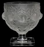 LOT#1166  LALIQUE CRYSTAL 'ELISABETH' COMPOTE, H 5 1/4", DIA 4 1/2", Signed "Lalique, France".
