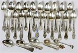 LOT#1532  STERLING SOUVENIR SPOONS, LATE 19TH-EARLY 20TH C., 25 PIECES, Including 23 assorted sterling silver souvenir teaspoons and other souvenir spoons, and 2 souvenir spoons with enamel decoration.  Totaling approximately 14.6 troy oz. (excluding enamel decorated).