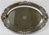 LOT#2045  REED & BARTON 'FRANCIS I' STERLING OVAL PLATTER, L 18" X 13 1/2", Monogram. 46.74 Troy oz. #580 - A.