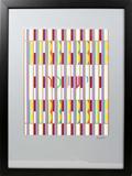 LOT#2115  YAACOV AGAM [IL 1928] SERIGRAPH 13" X 10" FROM THE "THE TWELVE TRIBES OF ISRAEL" SERIES, Edition 13/99.  Pencil signed, framed and matted.