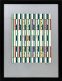 LOT#2116  YAACOV AGAM [ISRAEL B. 1928 SERIGRAPH 13 1/2" X 11" "SUITE OF TWELVE TRIBES OF ISRAEL", Pencil signed and edition number HC 5/18.  Framed and matted under glass.