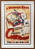 LOT#2133  WARNER BROTHERS BUGS BUNNY, "CARTOON", ORIGINAL MOVIE POSTER, 39" X 25", Modern frame.