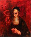 LOT#2324  DONALD ROY PURDY (AMERICAN, B. 1924), OIL ON MASONITE, 24" X 20", "THE WORD", Signed lower left; titled on verso; unframed.