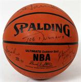 LOT#2435  1989-1990 DETROIT PISTONS SIGNED BASKETBALL, Championship season. Signed by the team.