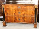 Lot# 6 BIEDERMEIER MAHOGANY CHEST, H 32", W 48", L 22"
