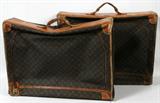 Lot# 321 LOUIS VUITTON SOFT CASE LUGGAGE, 2 PCS., H 22", W 28", D 9", two pieces of luggage having the signature monogram coated canvas with zipper access sides with leather top and bottom panels;