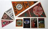 Lot# 425 MUSIC GROUP PROMOTION CARDS AND POSTERS NINE PIECES, Including a Grateful Dead 1978 New Years Eve event promotion postcard; Grateful Dead "American Beauty" promotional postcard; Jefferson Airplane at the Fillmore promotional postcard; promotional postcard for an event at the Regency Ballroom Oakland, CA featuring Sparrow, Wildflower, Living Children and Immediate Family; two promotional pennants for Killing Floor, Sponge and Speedball at St. Andrew's, Detroit; promotional pennant for Nudeswirl and Sponge at St. Andrew's, Detroit; promotional pennant for Sponge [formerly Loudhouse] at The Ritz, Roseville, MI and a  promotional pennant for The Fluid with Sponge at St. Andrew's, Detroit.