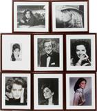 Lot# 423 AUTOGRAPH PHOTOS, SOFIA LAUREN, JANE RUSSELL, DEREK, SIMMONS, SHIELDS & BARDOT, 8, H 8", W 10", Including autograph photos of Sofia Lauren, Gene Kelly, Jane Russell, Bo Derek, Jean Simmons, two Brooke Shields and Bridget Bardot. All having mahogany frames and matted.