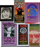 Lot# 426 ROCK AND ROLL PROMOTIONAL POSTERS AND DRAWING, SIX PIECES, Including 1966 Grateful Dead at the Fillmore promotional poster featuring a photograph of Jerry Garcia and signed by photographer Herb Green and poster designer Wes Wilson; a 1993 Spirit promotional poster from Mr. B's Troy, MI., signed by Randy California and Ed Cassidy; Slayer Divine Intervention 1995 tour poster from the State Theater, Detroit; Iggy Pop 1993 promotional poster from the State Theater, Detroit; a drawing of Iggy Pop signed Slim and a Loudhouse promotional poster from Frankie's, Toledo, OH.
