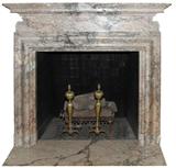Lot# 1016 CARVED MARBLE FIREPLACE MANTEL & SURROUND, H 61", W 64", D 7", It is a copy after one designed by Sir Christopher Wren, the Belton House, London, England. Purchased from the library of the Alvin McCauley home, Grosse Pointe, July 22, 1973. Preview this lot by appointment at the Bloomfield Hills residence. From the Collection of John P. O'Hara, Bloomfield Hills, Mich.