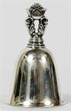 Lot# 1126 GEORG JENSEN 'ACORN' STERLING TEA BELL BY JOHAN ROHDE, H 3 1/4", Sterling silver bell stamped along the rim, marks include that of designer Johan Rohde (1856-1935), "GI", and number 204. From the Estate of Walter Connolly, Grosse Pointe Farms, Mi.