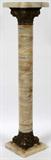 Lot# 1160 ONYX COLUMNAR PEDESTAL, H 37", W 8" SQUARE, Patinated metal mounts.