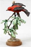 Lot# 1223 ROYAL WORCESTER DOROTHY DOUGHTY 'SCARLET TANAGER' BIRD FIGURE, H 13"