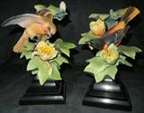 Lot# 1227 DOROTHY DOUGHTY ROYAL WORCESTER BALTIMORE ORIOLES, PAIR, On bases. Marked.