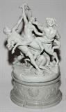 Lot# 1280 CONTINENTAL PORCELAIN FIGURAL GROUP, 'RAPE OF THE SABINE WOMEN', 19TH C., H 14", 19 1/2" OVERALL, raised on a separate base