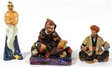 Lot# 1399 ROYAL DOULTON FIGURES (3), 'OMAR KHAYYAM', 'THE POTTER', & 'THE GENIE', H 6"-10", Hand decorated porcelain figures include "Omar Khayyam" (HN 2247), "The Potter" (HN 1493), and "The Genie" (HN 2989). Three items total.