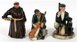 Lot# 1405 ROYAL DOULTON FIGURES (3), 'THE MASTER', 'THE GAMEKEEPER', & 'THE JOVIAL MONK', H 6"-7 1/2", Hand decorated porcelain figures include "The Master" (HN 2325), "The Gamekeeper" (HN 2879), and "The Jovial Monk" (HN 2144). Three items total.