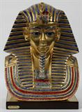 Lot# 1415 EDOARDO TASCA, CAPO DI MONTE PORCELAIN KING TUT, H 15", W 12", D 7", Atop a base with edition number 298/500.