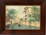 Lot# 2016 MARTIN RICO Y ORTEGA, SPANISH 1833 - 00 WATERCOLOR 14" X 20", Signed lower right. "Rico". Mahogany frame.