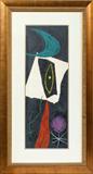 Lot# 2020 JOAN MIRÓ (SPANISH 1893-1983), COLOR LITHOGRAPH, 1973, 28' X 10", "LES PENALITES DE L'ENFER", Published by Maeght; from an edition of 50; framed. Reference: Cramer #188;