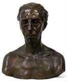 Lot# 2038 ARNO BREKER, BRONZE SCULPTURE, 21" X 18" X 12", "PORTRAIT DU COMTE LUCKNER-BERLIN", 1934, Signed and dated. Reference: "Arno Breker" by Charles Despiau, 1942 (successful bidder receives a copy of this monograph).