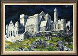 Lot# 2040 FERGUS O'RYAN, IRELAND 1911-89 OIL ARTIST BOARD 1911-89 20" X 29" ROCK OF CASHEL HISTORIC SITE, Rock of Cashel, located at South Tipperary. Framed.