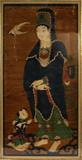 Lot# 2100 ANTIQUE CHINESE WATERCOLOR ON SILK, 64" X 31", Female with child; unsigned.
