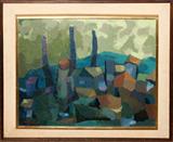 Lot# 2247 J. VELAZQUEZ, OIL ON CANVAS 1969 20" X 24" ABSTRACT, Signed. From the estate of Gerry Culpepper, Northville, Mi.