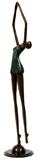 Lot# 2278 LILIAUY, MODERN BRONZE SCULPTURE, H 22", DANCER, Signed (signature appears to be 'Liliauy'.