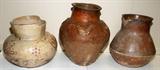 Lot# 2294 BRAZIL CERAMIC POTS THREE, H 12" - 16", From the estate of Gerry Culpepper, Northville, Mi.
