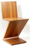 Lot#2051,GERRIT RIETVELD WOODEN ZIG-ZAG CHAIR