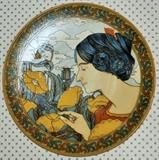 Rare Mettlach R. Fournier Large Plate