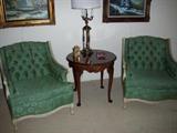 Baker Table - a very nice
piece of furniture.
Chairs are sold. Table and lamp still available.