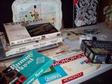 Vintage games, string art & velvet painting kit.