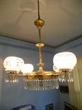 Chandelier dating back to early 1900's
Originally in house at 542 Washington Street, Waukegan, IL
This is a Bid Box item!