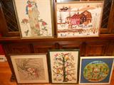 Framed needlework