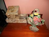 Stone Boxes & Cast Iron Doorstop