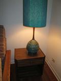 Pair of vintage turquoise lamps