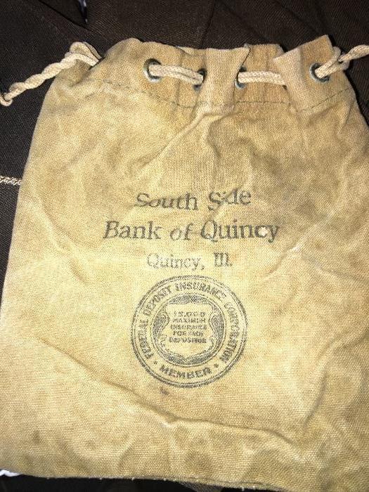 Quincy Il Bank Bag 1920's
