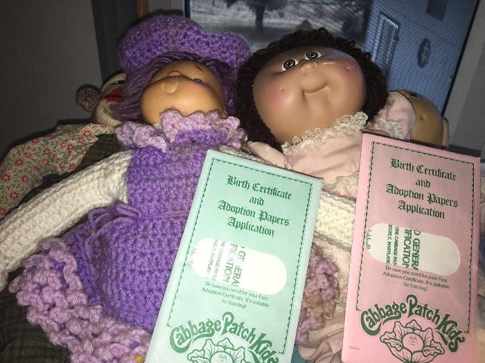 Cabbage Patch Dolls with Certificates