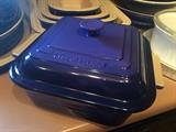 Well known and highly regarded Le Creuset Blue Enamel Cookware, Made in France 