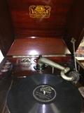 Victrola with needle and records