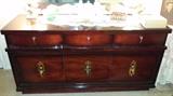 Dixie Bedroom Set Mahogany (Dresser with Mirror)